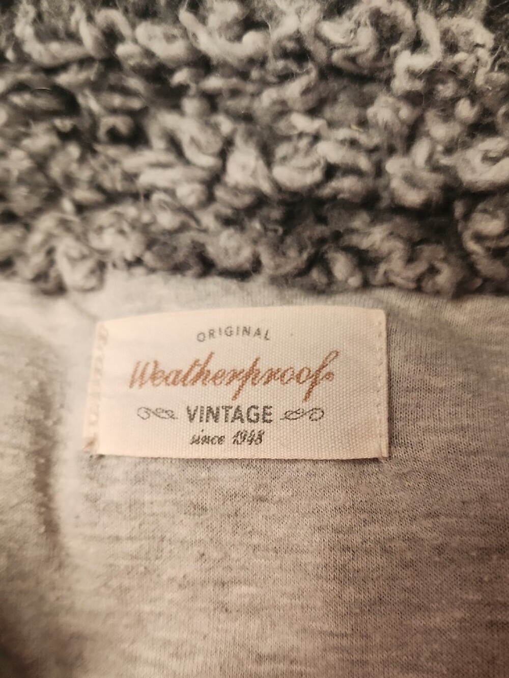 Original Weatherproof Vintage Plush Shag Quarter-Zip Pullover - Gray - Picture 2 of 5